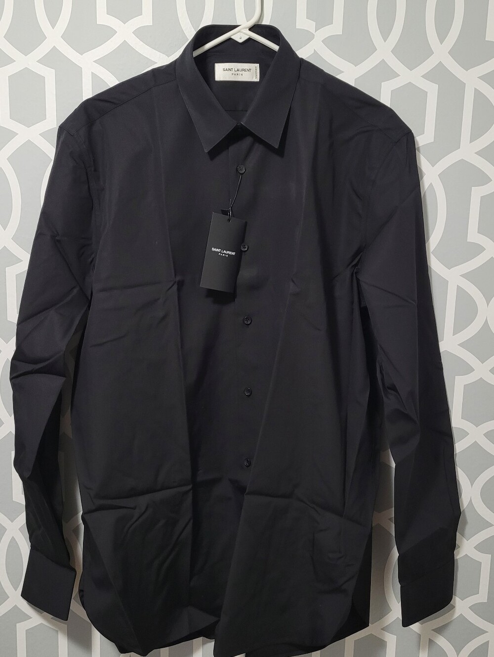 Saint Laurent Black Longsleeve Button Down Shirt